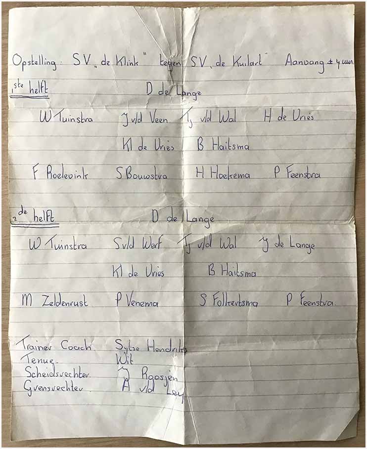 Opstelling VCK